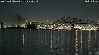Francis Scott Key Bridge in Baltimore collapses after ship struck it, sending vehicles into water