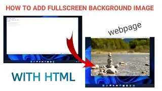 How To Add Fullscreen Background Image With HTML||