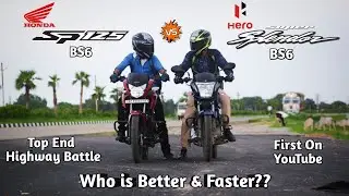 Honda SP 125 BS6 Vs Hero Super Splendor BS6 | Top End | Who Is Faster? Shocking Results UP65 Racers