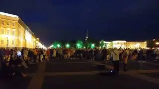 На Дворцовой площади ночью.Санкт Петербург.