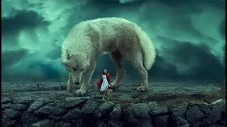 Lobo gigante Manipulacion de fotografía|Tutorial Photoshop