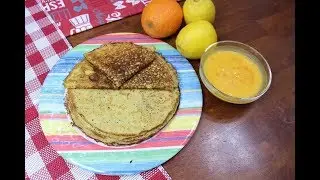 Готовим апельсиновые блинчики с апельсиновым курдом . Очень вкусно!