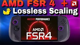 Legion Go Steam OS FSR 4 + Lossless Scaling Massive Performance Improvement
