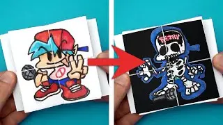 BOYFRIEND GAME OVER SCREEN TRANSFORMATION - FRIDAY NIGHT FUNKIN' FNF Creation - Paper Craft 