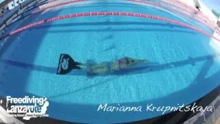 Exercises in the pool for a longer apnea with monofin