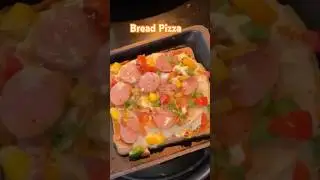 Bread Pizza recipe | No Oven Pizza l Quick and easy Bread Pizza | #trending #ytshorts #shorts-