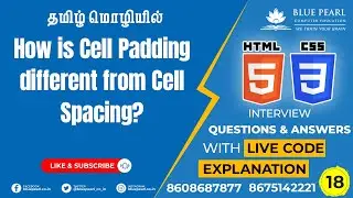 How is Cell Padding different from Cell Spacing Table width, cellpadding, and cellspacing Tamil HTML