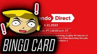 6.21.2023 Nintendo Direct Bingo Card!