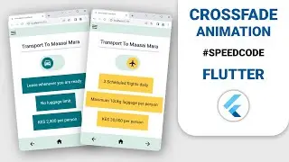 Crossfade Animation Flutter Tutorial - AnimatedCrossfade widget Smooth Transition effect