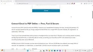 How to convert excel to pdf