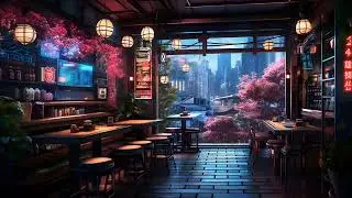 Cyberpunk Tokyo Coffee Shop - Synthwave Mix