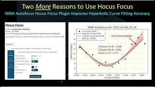 Two More Reasons to use NINA's Hocus Focus Plugin for Astrophotography