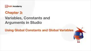 09. Variables n Constants and Arguments in studio - Using Global Constants and Global Variables