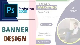 How to Design Social Media Banner in Photoshop| Using Layer Style Option In Urdu/Hindi Lec#10