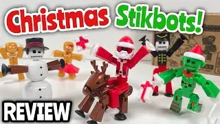 CHRISTMAS STIKBOTS! Stikbot Christmas Crew Pack Review & Unboxing!