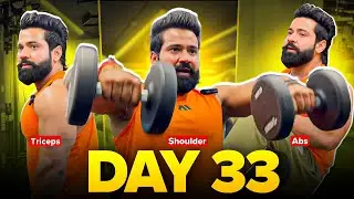 Day-33 Wednesday|| Shoulder,Triceps,Core Workout|| 90 Days Transformation