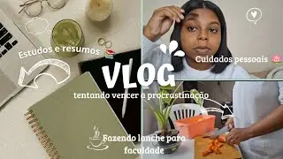 vlog : tentando vencer a procrastinacão, colocando tudo em ordem, fazendo lanche para a faculdade ♡
