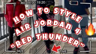 HOW TO STYLE: AIR JORDAN 4 “RED THUNDER/CRIMSON” 😱🔥