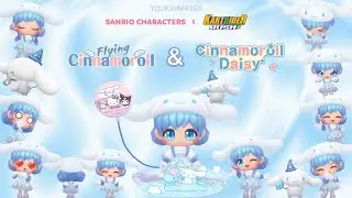 Sanrio x KRR+♡ : Cinnamoroll daisy & Flying Cinnamoroll ♡ | Kart Rider Rush +