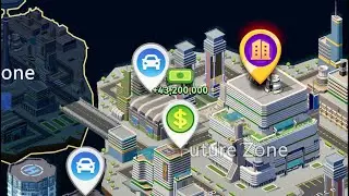 Idle office tycoon, my maxed Hilton hotel 🏨 gives me a huge 43 mn each time 💵