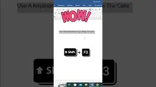 Change Case Keyboard Shortcut | in Word Change Text Case Keyboard Shortcut | 