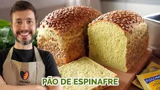 SPINACH BREAD - Recipe for nutritious sandwich bread with a sunflower seed crust