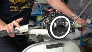 How to install LED headlights on a Vespa PX? Complete tutorial