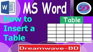 HOW TO INSERT A TABLE IN MS WORD I INSERT MENU IN MS WORD