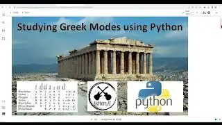 Introduction to Greek Modes - Studying Music Greek Modes using Python