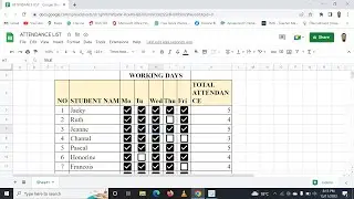 HOW TO MAKE ATTENDANCE ONLINE USING GOOGLE SHEET