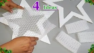 DIY 4 Genius Christmas idea made from waste Fruit Foam Net | DIY Christmas craft idea🎄366