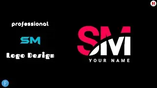 SM Logo design tutorial in Pixellab 2021 || Professional logo Design ||