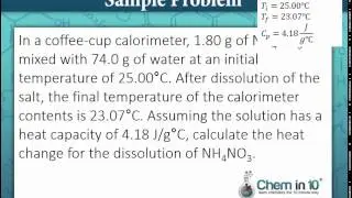 How to Calculate Enthalpy Change Using a Calorimeter
