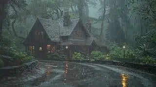 Deep Sleep Sounds - Roof in Heavy Rain and Strong Thunder Sounds for Sleeping