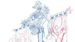 The Leader: Initial Sketch Character Design Timelapse