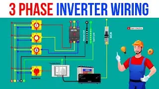 3 Phase INVERTER Wiring Diagram With Rotary Switch l Inverter connection