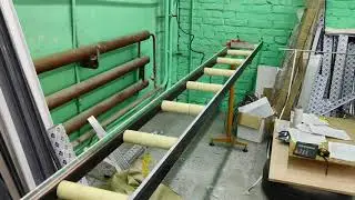 Автоматический рольганг, изменения расстояния на штапикорез Yilmaz CK411-412