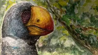 Painting Gastornis: The giant bird that *didn’t* eat horses
