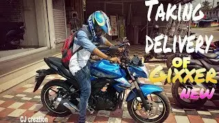 Taking delivery of my new suzuki gixxer 2018 bs4 edition