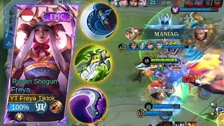 AGGRESSIVE FREYA FULL DAMAGE VS AGGRESSIVE ALPHA DI EXP LANE ! BUILD FREYA TERSAKIT - MOBILE LEGENDS