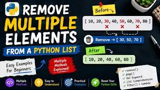 Remove multiple elements from a Python List | How to remove multiple elements from a list in Python