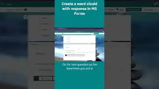 Create a word cloud with response from a MS Forms