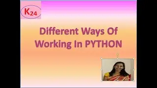 Different ways of working in Python