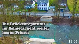Hochwasser Dahl 2021 Brücke in Priorei ist in Vorbereitung 2023