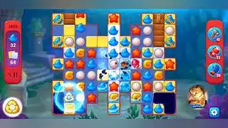 Fishdom, 1459 level,no Booster - 1459 уровень, прохождение без бустеров.
