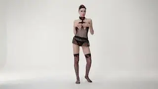 Unveiling Temptation：Black Net Stockings Seduction Charm