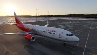 X-Plane 12 + FSRealWX! Мурманск-Пулково, СПб (ULMM-ULLI) по дате 08.01.23 | Zibo Boeing 737-800NG