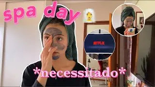 spa day🧖‍♀️ ~máscara facial, netflix & comida~