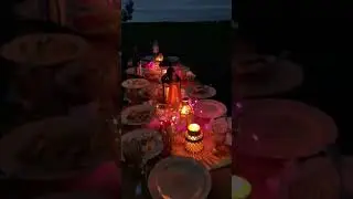 Сервировка стола на открытом воздухе.