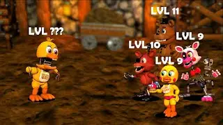 I Encountered T POSE CHICA In FNaF World Level 10